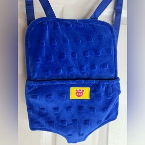 Build A Bear Workshop Bear Doll Carrier Backpack Soft Plush Blue